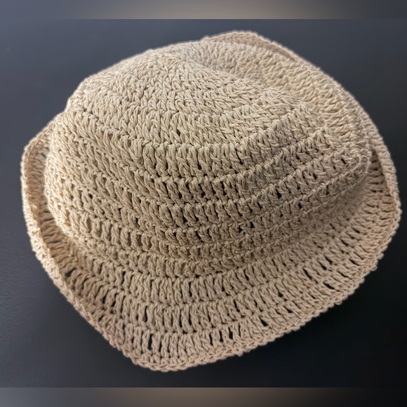 Cos Crocheted Straw Bucket Sun Hat